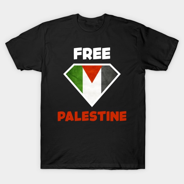 Free Palestine - Flag Diamond Protest For Freedom Palestine T-Shirt by mangobanana